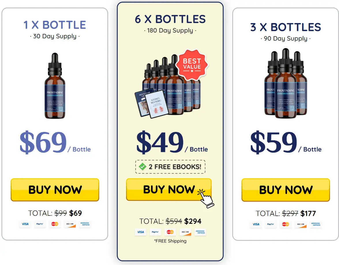 Prostadine supplement pricing and discount offer